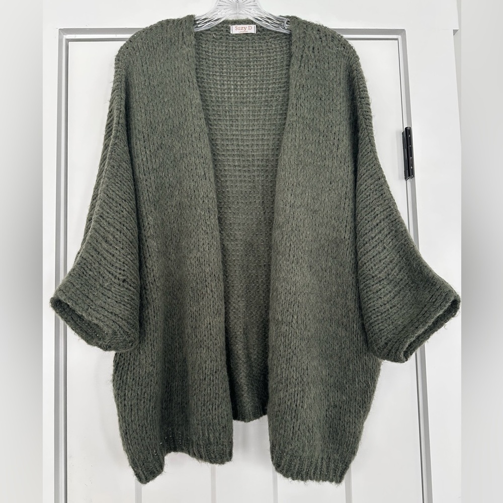 Suzy D London Chunky Knit Open Cardigan – Made in Italy (Never Worn)